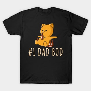 Number One Dad Bod Drinking Beer Funny Father's Day T-Shirt